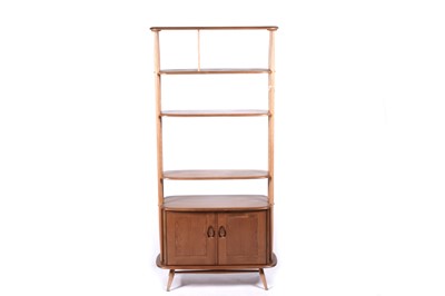 Lot 28 - Lucian Ercolani for Ercol: model 363 elm and beech 'Giraffe' room divider/bookcase