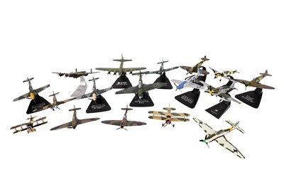 Lot 135 - A collection of modern diecast Second World War and earlier fighter planes