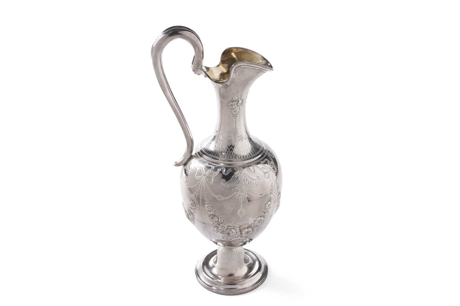 Lot 71 - A Victorian silver wine ewer