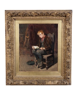 Lot 1135 - Ralph Hedley - In the Studio | oil