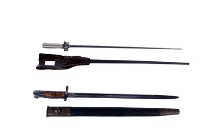 Lot 119 - French and US pattern bayonets