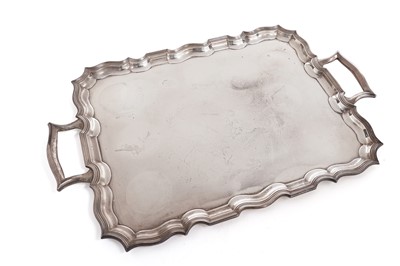 Lot 96 - An early George V silver two handled tray