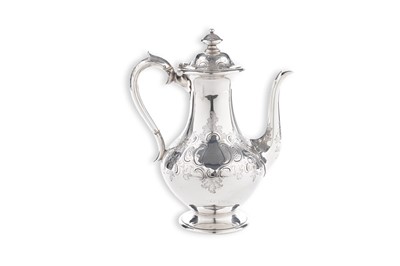 Lot 97 - A Victorian silver coffeepot