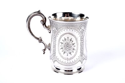 Lot 1004 - A Victorian silver christening tankard or mug