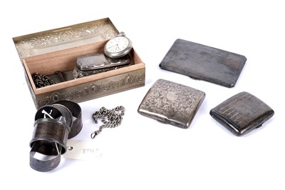 Lot 1070 - A collection of silver items and other collectables