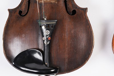 Lot 61 - A 19th Century violin; and a Skylark 1/4 size violin