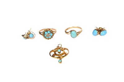 Lot 55 - A selection of turquoise jewellery