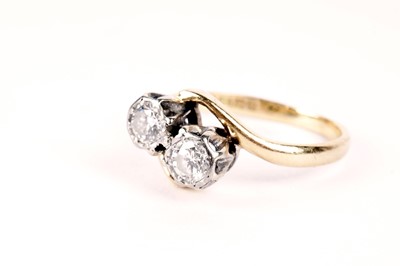 Lot 40 - A two-stone diamond ring