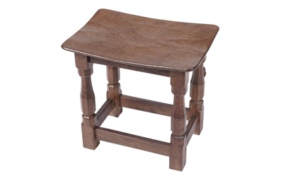 Lot 1470 - Robert ‘Mouseman’ Thompson of Kilburn: an oak dish-top stool