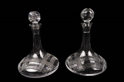 Lot 471 - A pair of Ralph Lauren cut-glass ship decanters and stoppers