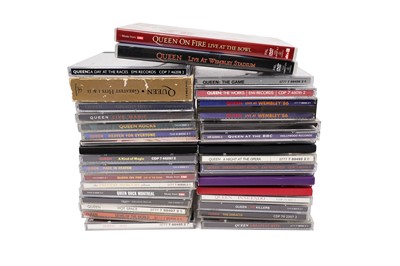 Lot 374 - A collectors' bundle of CDs, DVDs and vinyl LPs relating to Queen