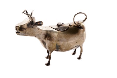 Lot 187 - A late 19th century Dutch silver cow creamer