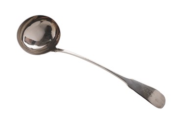 Lot 255 - A George IV silver North Country soup ladle