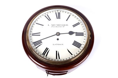 Lot 1375 - L. Mumford, Fenchurch Street, London: a late 19th Century wall timepiece