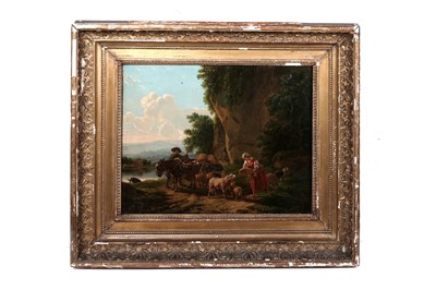 Lot 1156 - In the manner of Eugène Verboeckhoven - Shepherds and their flock | oil