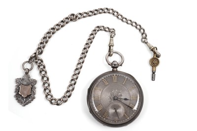 Lot 717 - A late Victorian silver open face pocket watch