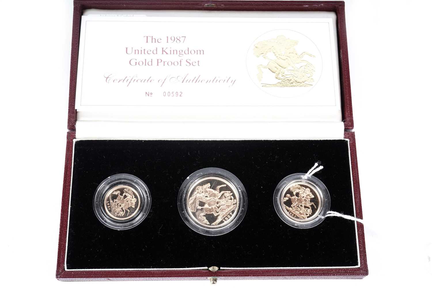 Lot 307 - A Royal Mint United Kingdom Gold Proof Coin Set 1987