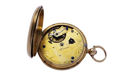 Lot 556 - John Ingram, Cardiff: an 18ct yellow gold cased open faced pocket watch