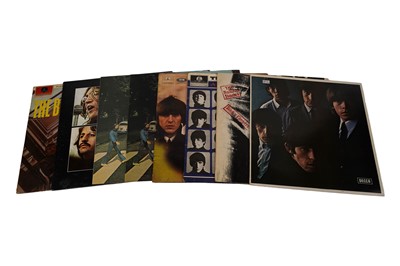 Lot 714 - Six records by The Beatles; and two records by the Rolling Stones