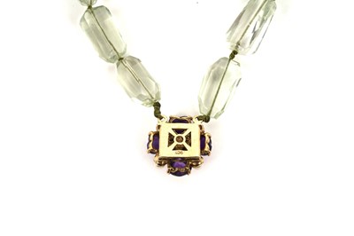 Lot 176 - An aquamarine necklace