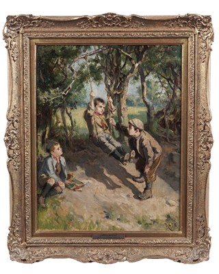 Lot 1123 - Ralph Hedley - After School | oil