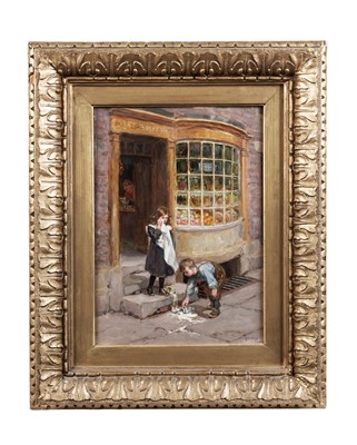 Lot 1124 - Ralph Hedley - Spilt Milk | oil