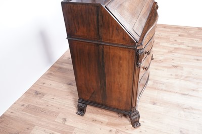 Lot 4 - A substantial 19th Century Continental rosewood serpentine fronted bureau