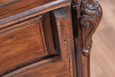 Lot 4 - A substantial 19th Century Continental rosewood serpentine fronted bureau