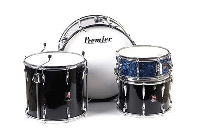 Lot 297 - A composite Premier four-piece drum kit