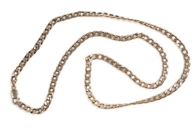 Lot 710 - A 9ct yellow gold curb link chain necklace