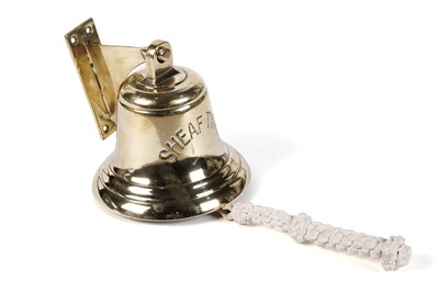 Lot 658 - A brass ship’s bell from 'Sheaf Tyne'