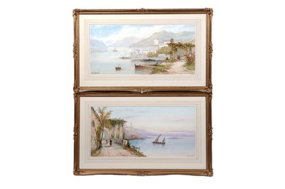 Lot 1061 - Edwin St. John (Frank Catano) - A pair of Italian lake scenes | watercolour