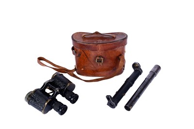 Lot 231 - A pair of Second World War Air Ministry binoculars; and other items