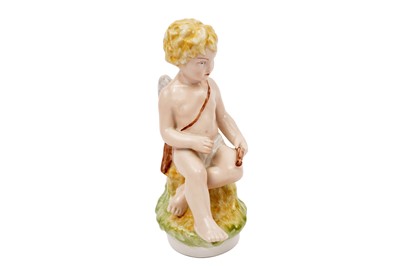 Lot 474 - A Royal Dux figure of a cherub