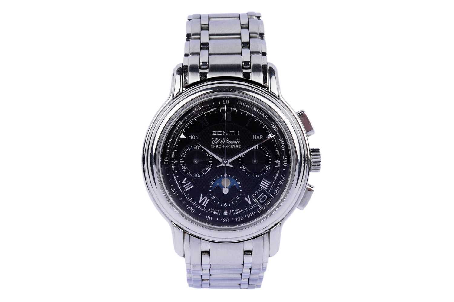 Lot 452 - Zenith El Primero Chronomaster: a stainless steel cased automatic chronograph chronometer wristwatch