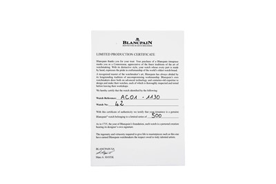 Lot 505 - Blancpain Air Command Flyback Limited-Edition: the stainless steel cased automatic wristwatch