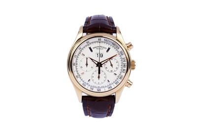 Lot 571 - Armand Nicolet, Tramelan: an 18ct rose gold cased automatic chronograph wristwatch