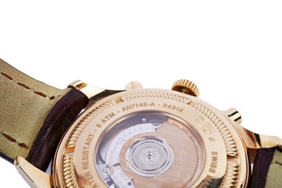 Lot 571 - Armand Nicolet, Tramelan: an 18ct rose gold cased automatic chronograph wristwatch