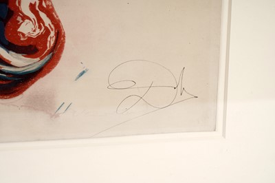 Lot 133 - Salvador Dali - The Tear of Blood | etching and lithography on soft glove sheepskin