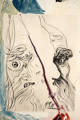 Lot 133 - Salvador Dali - The Tear of Blood | etching and lithography on soft glove sheepskin