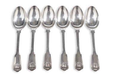 Lot 226 - A set of six Victorian silver dessert spoons