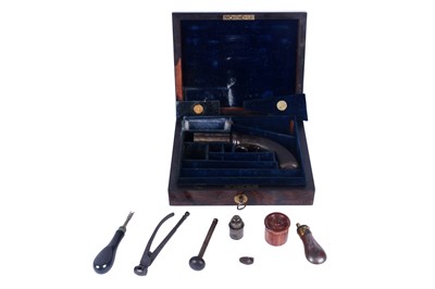 Lot 148 - A Victorian cased pepperpot pistol, by R. Burnands