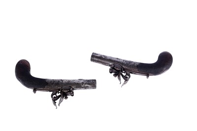 Lot 149 - A pair of late 18th Century flintlock pocket pistols, by Jover