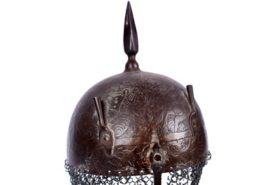 Lot 202 - A 19th Century Indo-Persian Khula Khud helmet