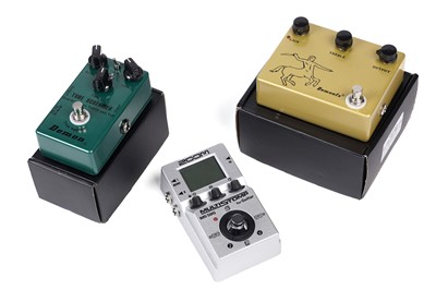 Lot 285 - A Demon Effects pedal; a Zoom Multi stomp; and a Demon Tube screamer