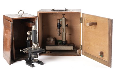 Lot 606 - Two cased microscopes