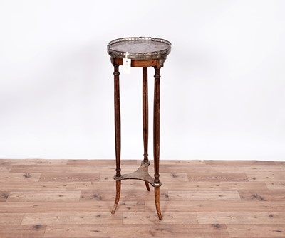 Lot 102 - An early/mid-20th Century stained beech and marble jardinière stand