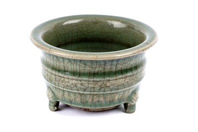 Lot 847 - A Chinese Longquan celadon brush washer