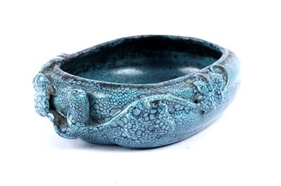 Lot 848 - A Chinese turquoise 'robin's egg' glazed brush washer