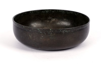 Lot 897 - A Chinese shallow bronze bowl